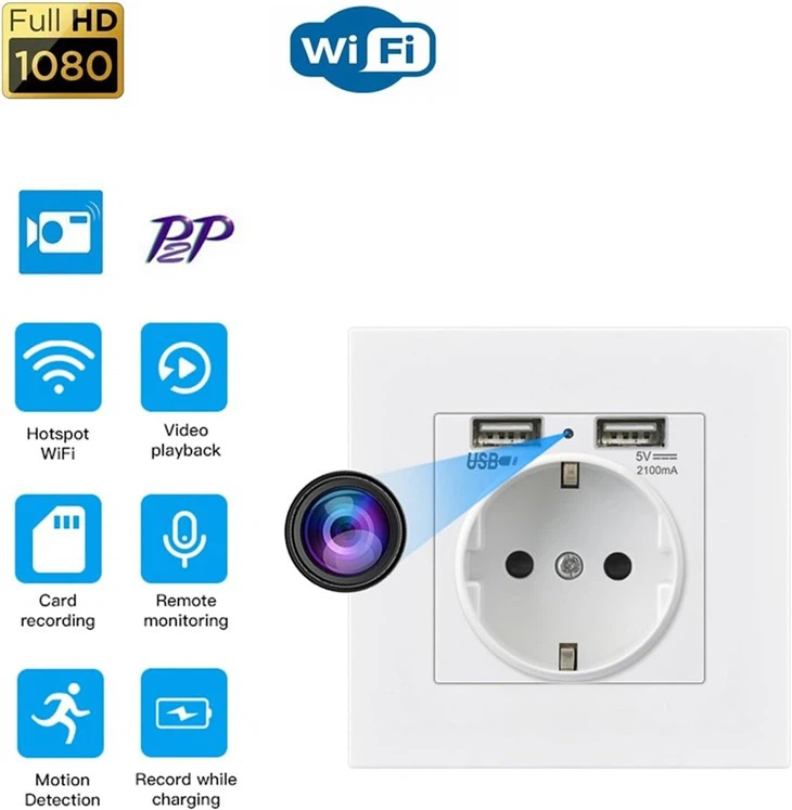 Power Outlet Hidden Camera